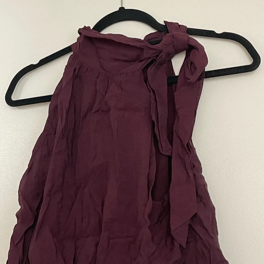 Zara Burgundy Halter Blouse - Picture 1 of 3